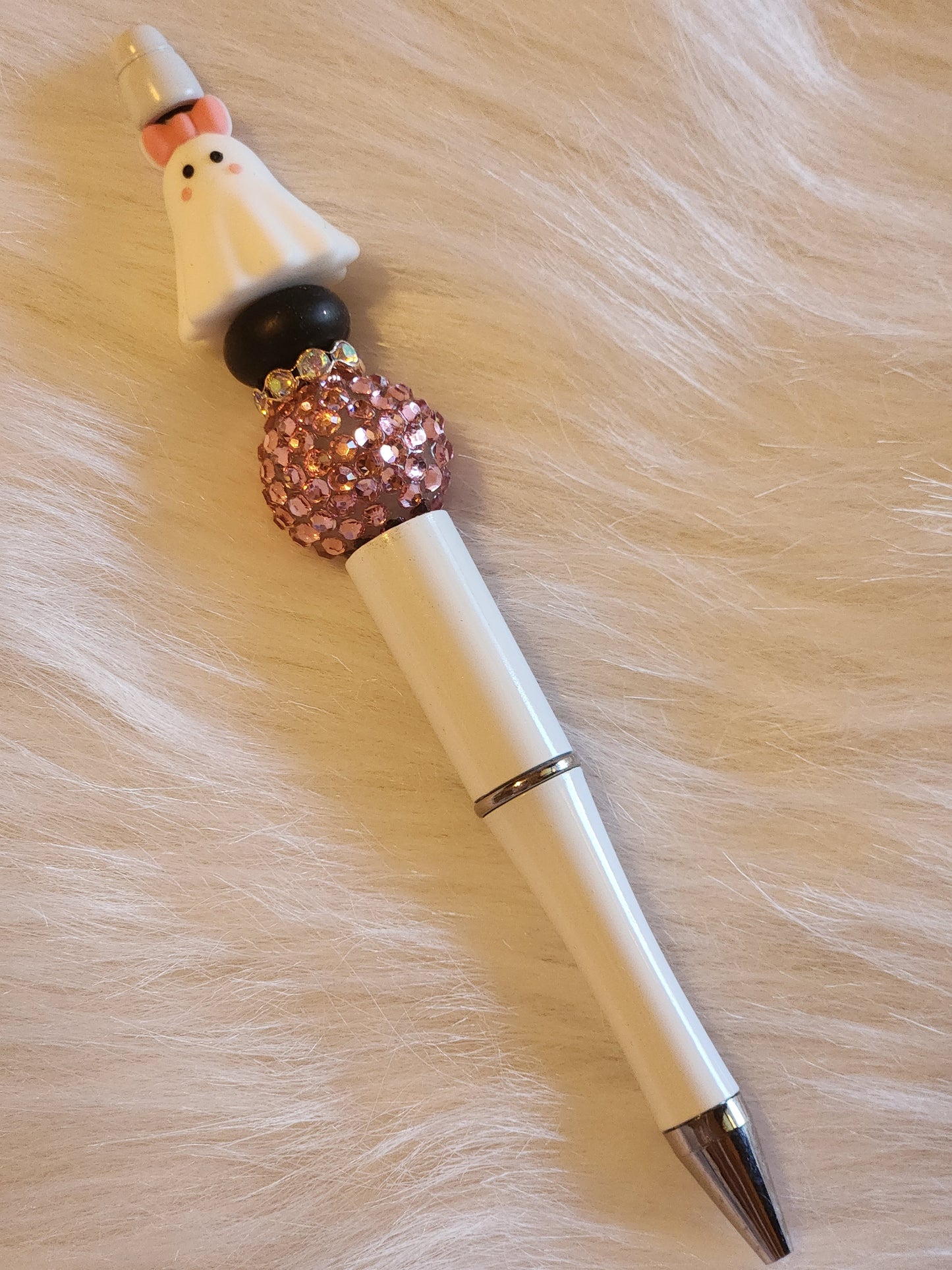 White ghost with bow