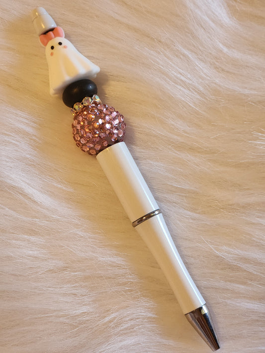 White ghost with bow