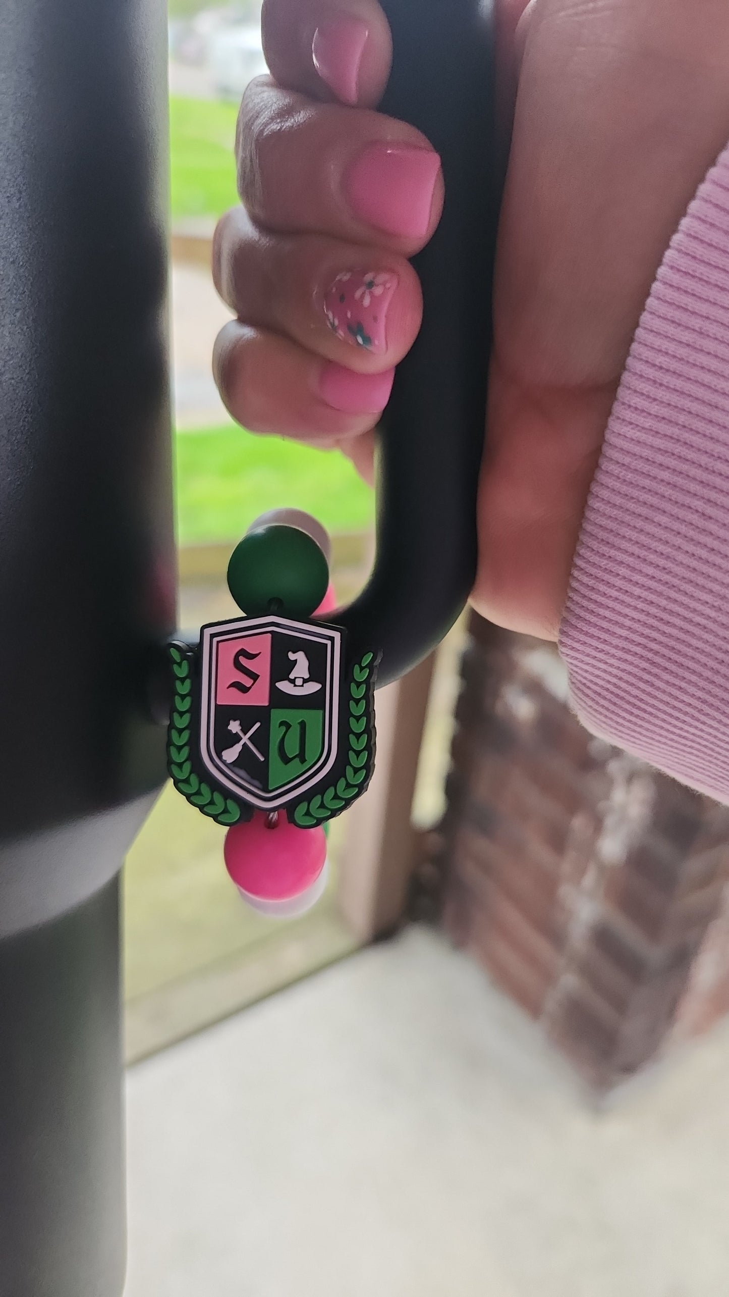 Pink and green